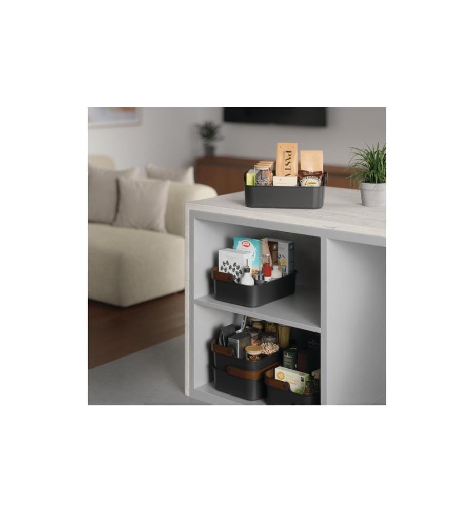 UMBRA - Aufbewahrungsbox Bellwood 35 x 26 x 13 cm, Braun/Schwarz