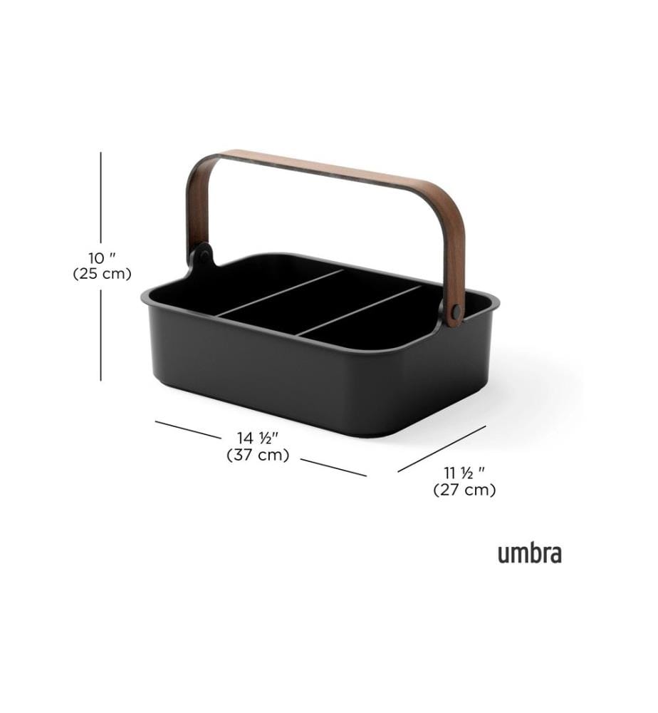 UMBRA - Aufbewahrungsbox Bellwood 35 x 26 x 13 cm, Braun/Schwarz