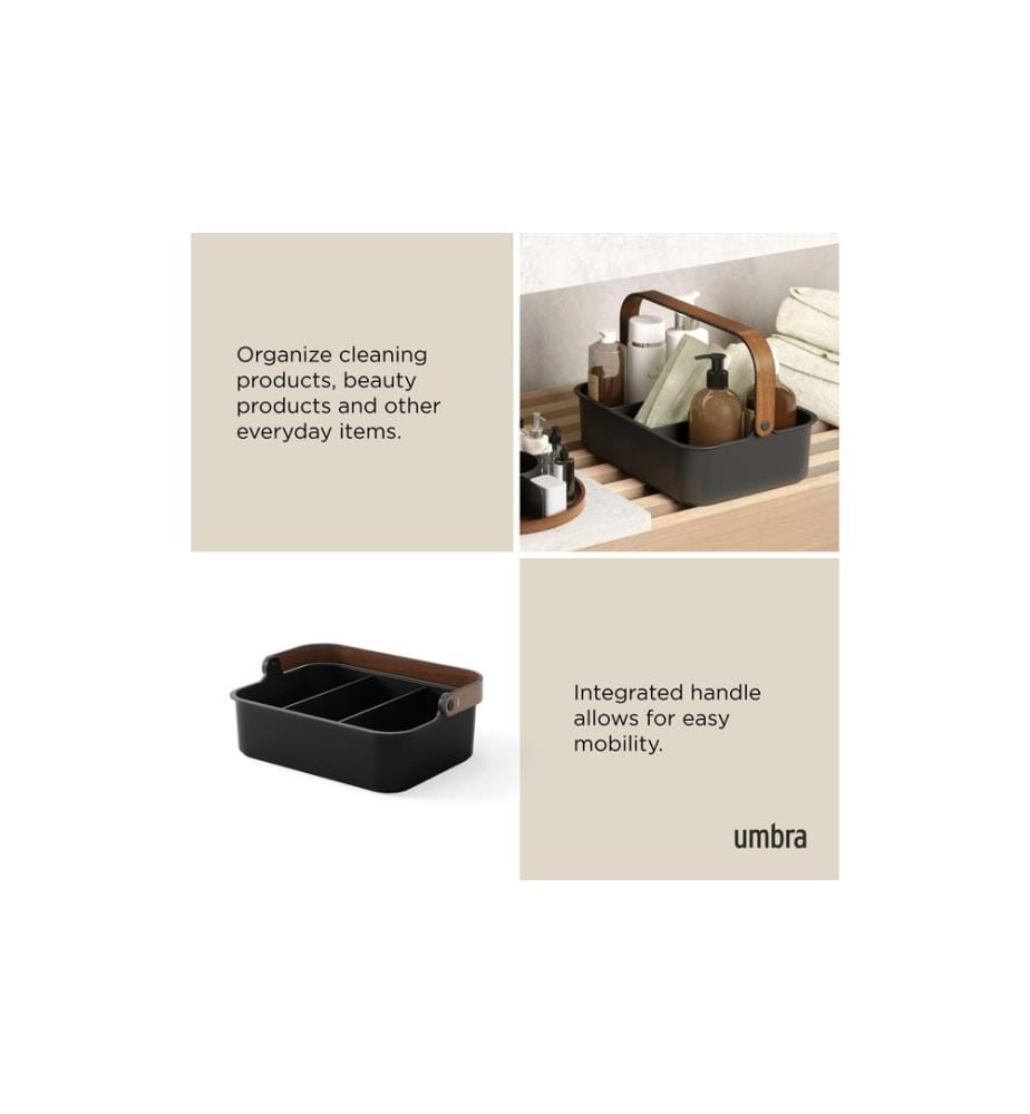 UMBRA - Aufbewahrungsbox Bellwood 35 x 26 x 13 cm, Braun/Schwarz