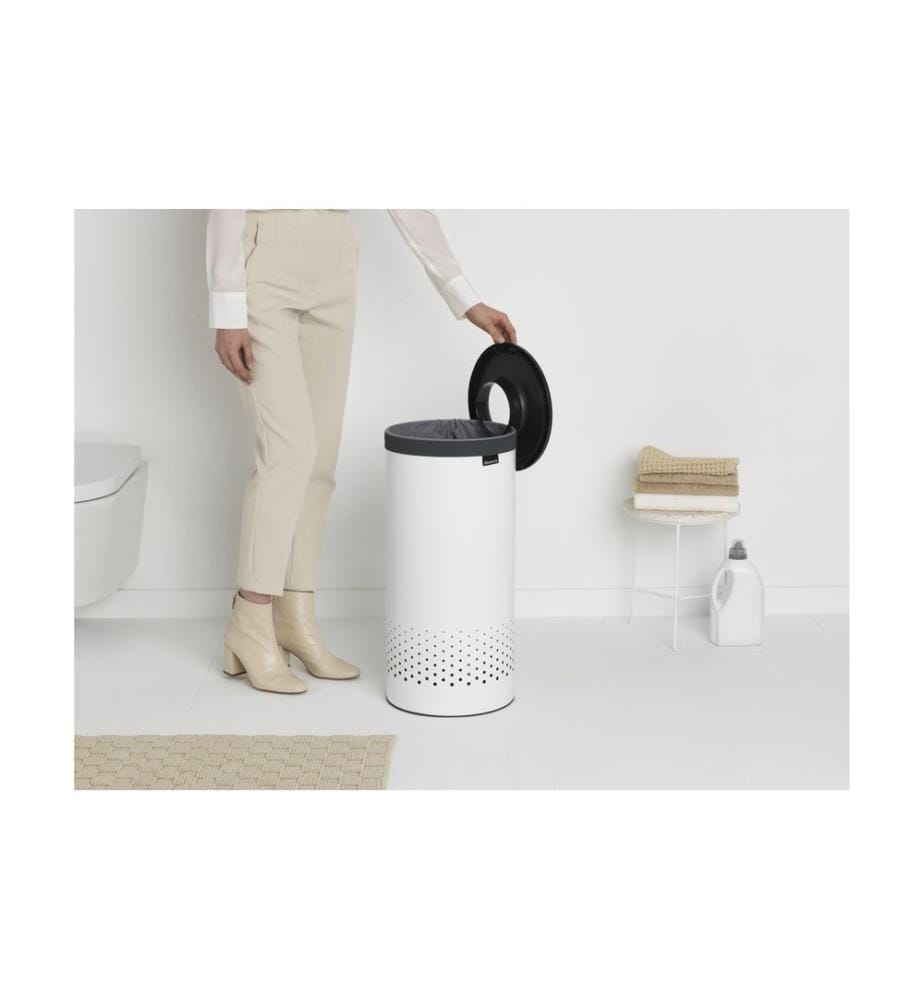 BRABANTIA - Corbeille à lessive 35 l, Blanc