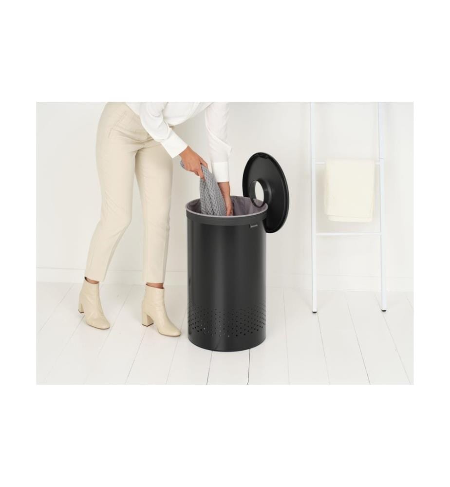 BRABANTIA - Wäschesammler 60 l, Schwarz