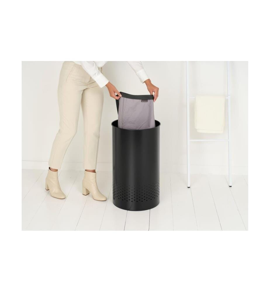 BRABANTIA - Wäschesammler 60 l, Schwarz