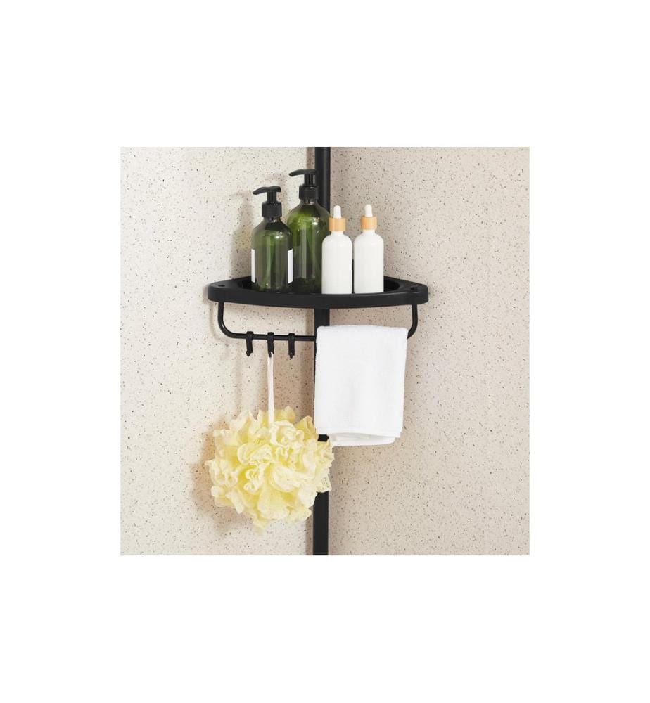 Songmics - Duschmittelhalter 85-305 cm, Schwarz