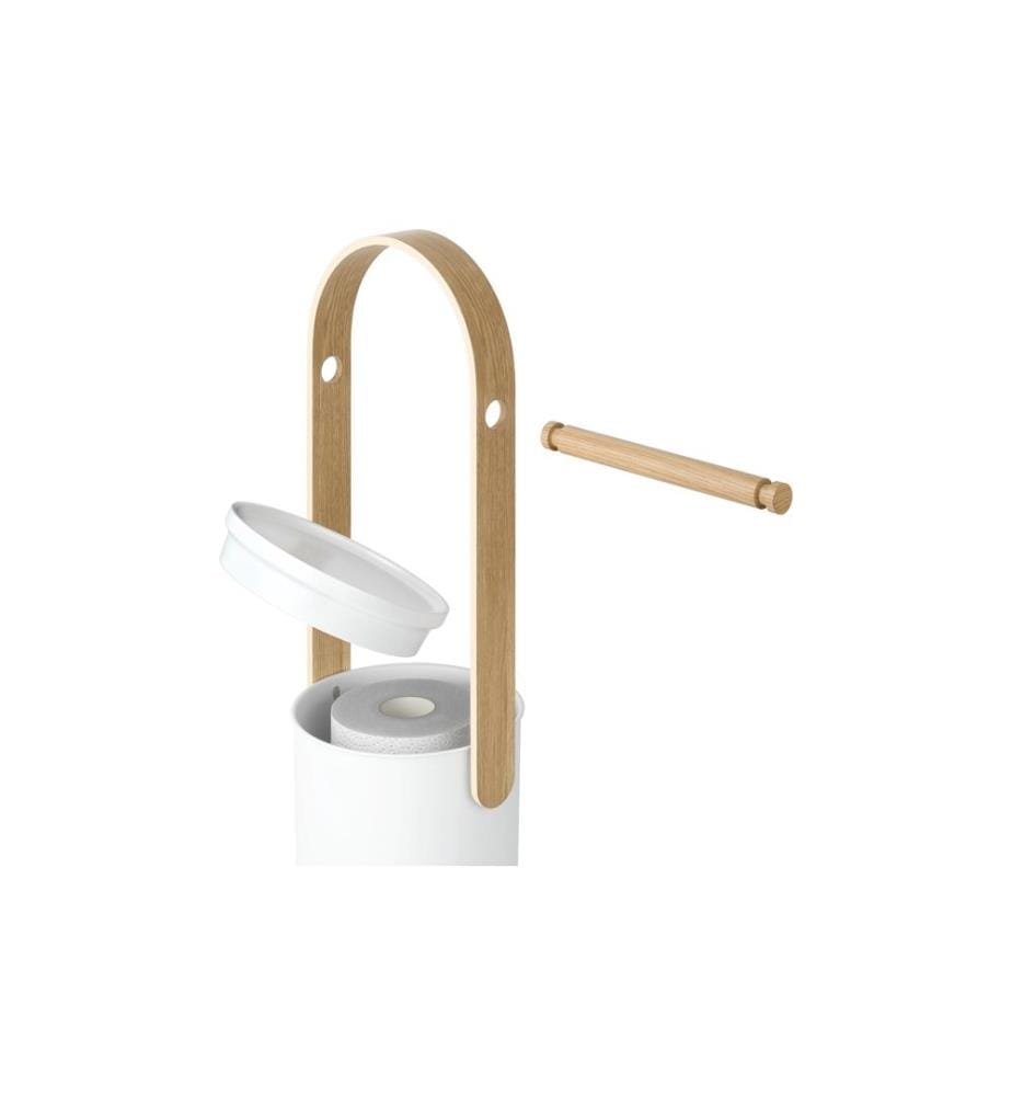 UMBRA - Porte-rouleau pour papier toilette Bellwood Nature/Blanc