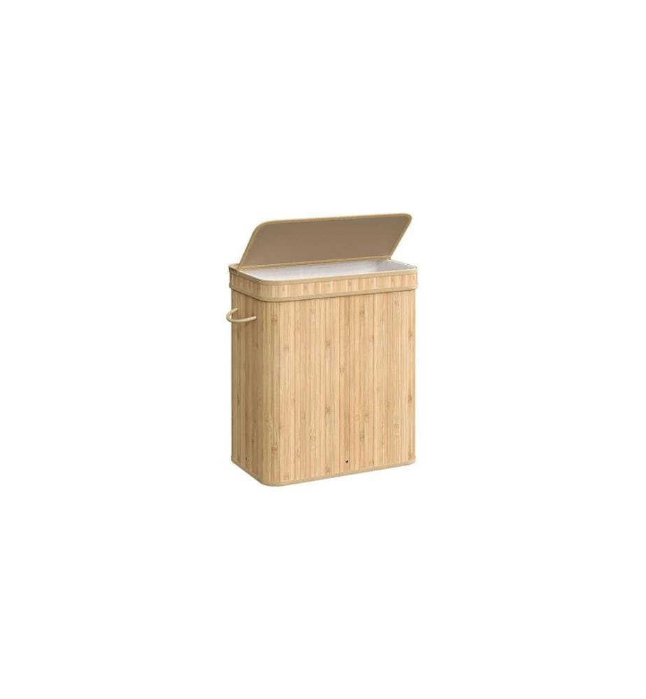 Songmics - Wäschekorb 100 l, Nature