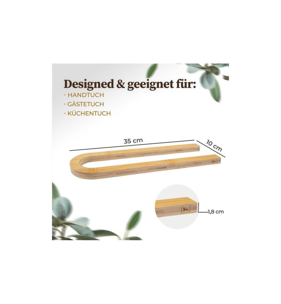 Hennez - Handtuchhalter Alfred 35 x 10 cm, Natural