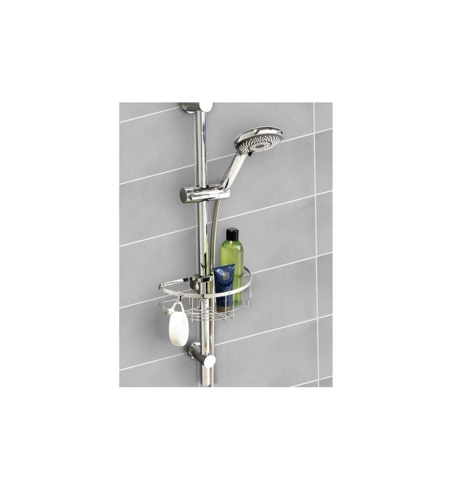 WENKO - Duschmittelhalter Floresta Rund, Silber