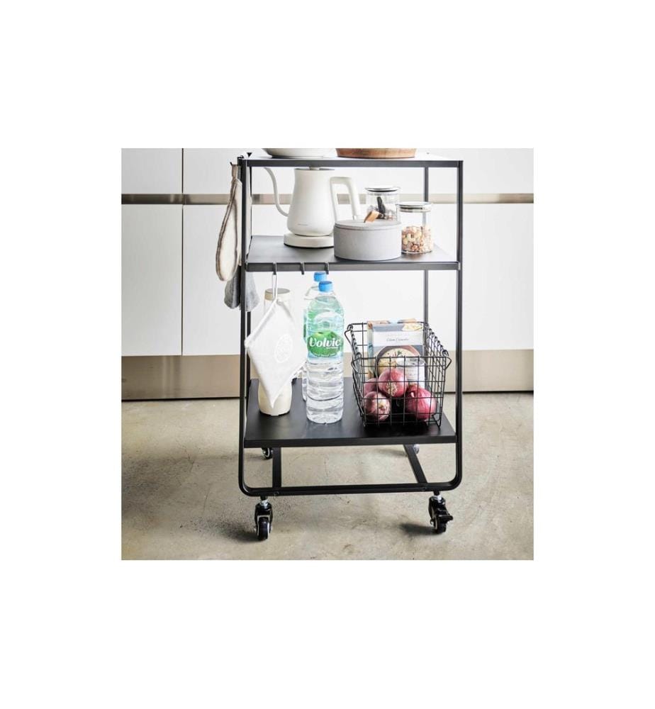 YAMAZAKI - Chariot de cuisine Tower 49 x 81.5 x 38 cm, Noir