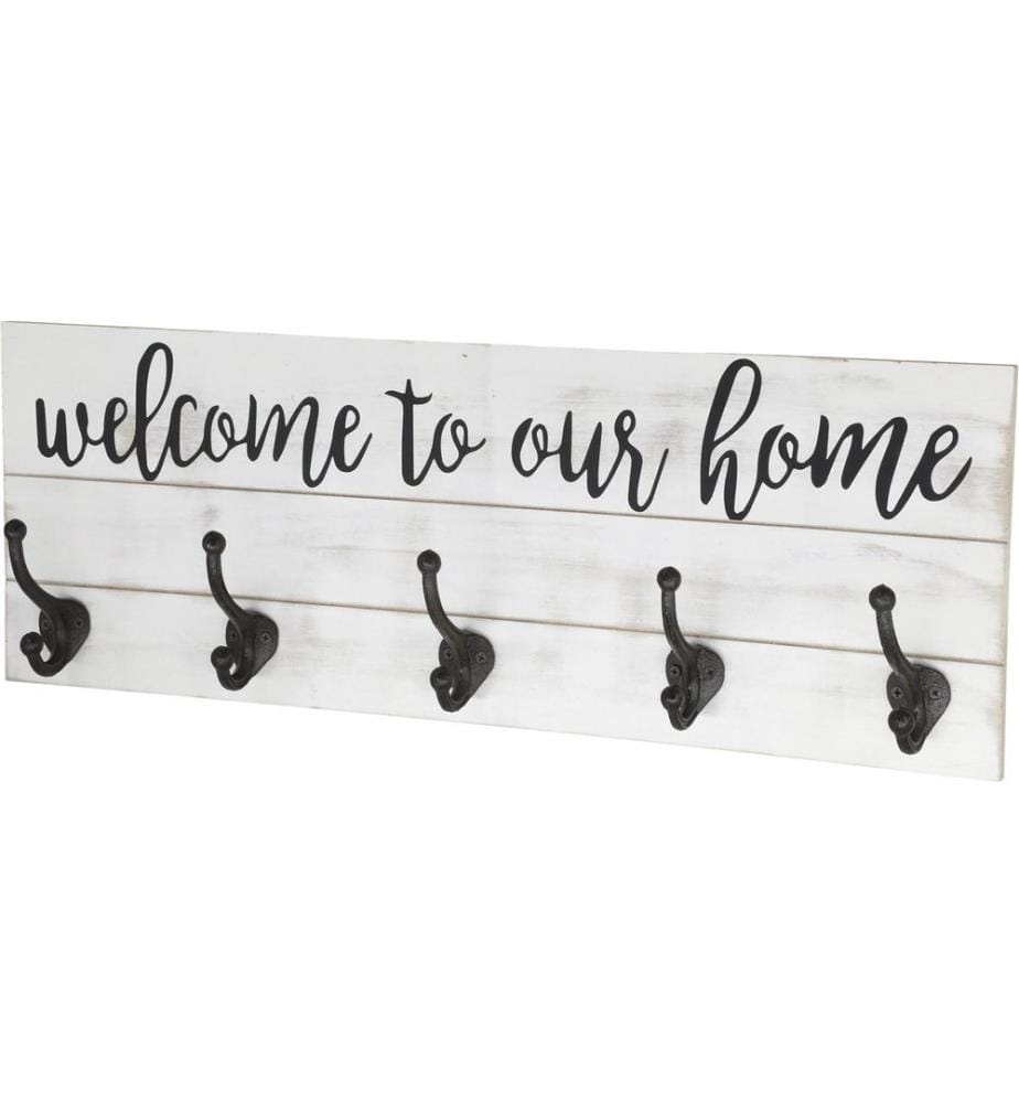 CHIC ANTIQUE - Crochet mural welcome to our home, Crème