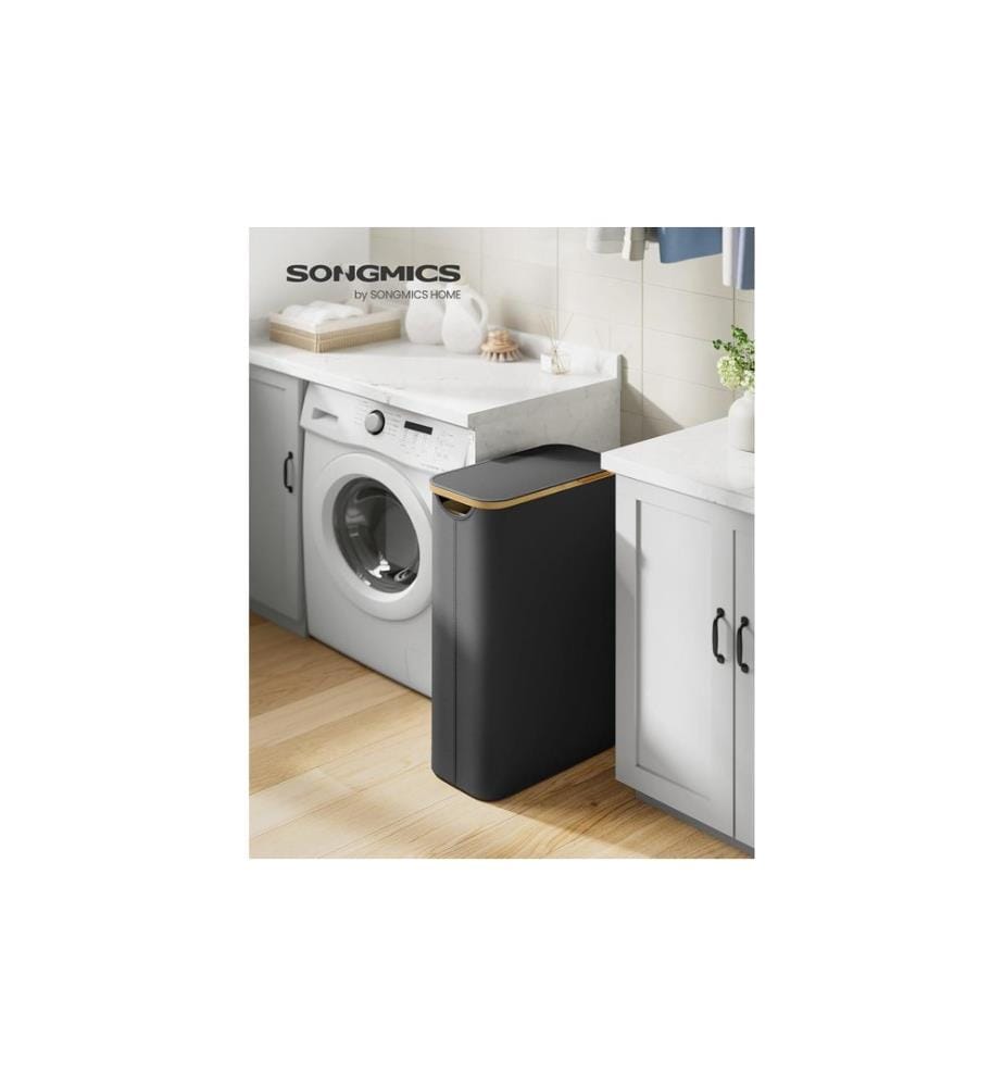Songmics - Wäschekorb  65 l, Schwarz