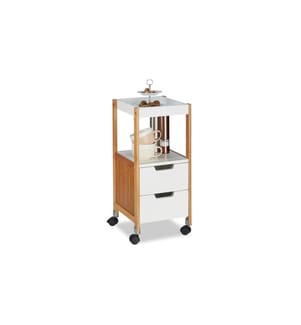 RELAXDAYS - Chariot de cuisine 69 x 30 x 30 cm, marron/blanc