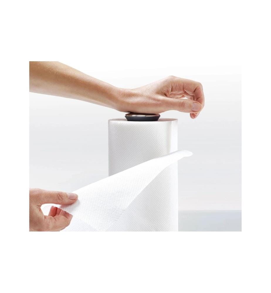 Joseph Joseph - Küchenrollenhalter Push+Tear Schwarz, 15 x 32 cm