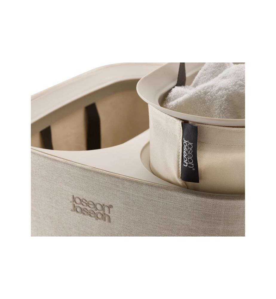 Joseph Joseph - Corbeille à lessive Tota 60 L, 2x 30 L, écru
