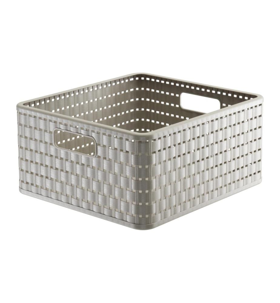 ROTHO - Panier de rangement Country 32.8 x 30 x 16 cm, Beige