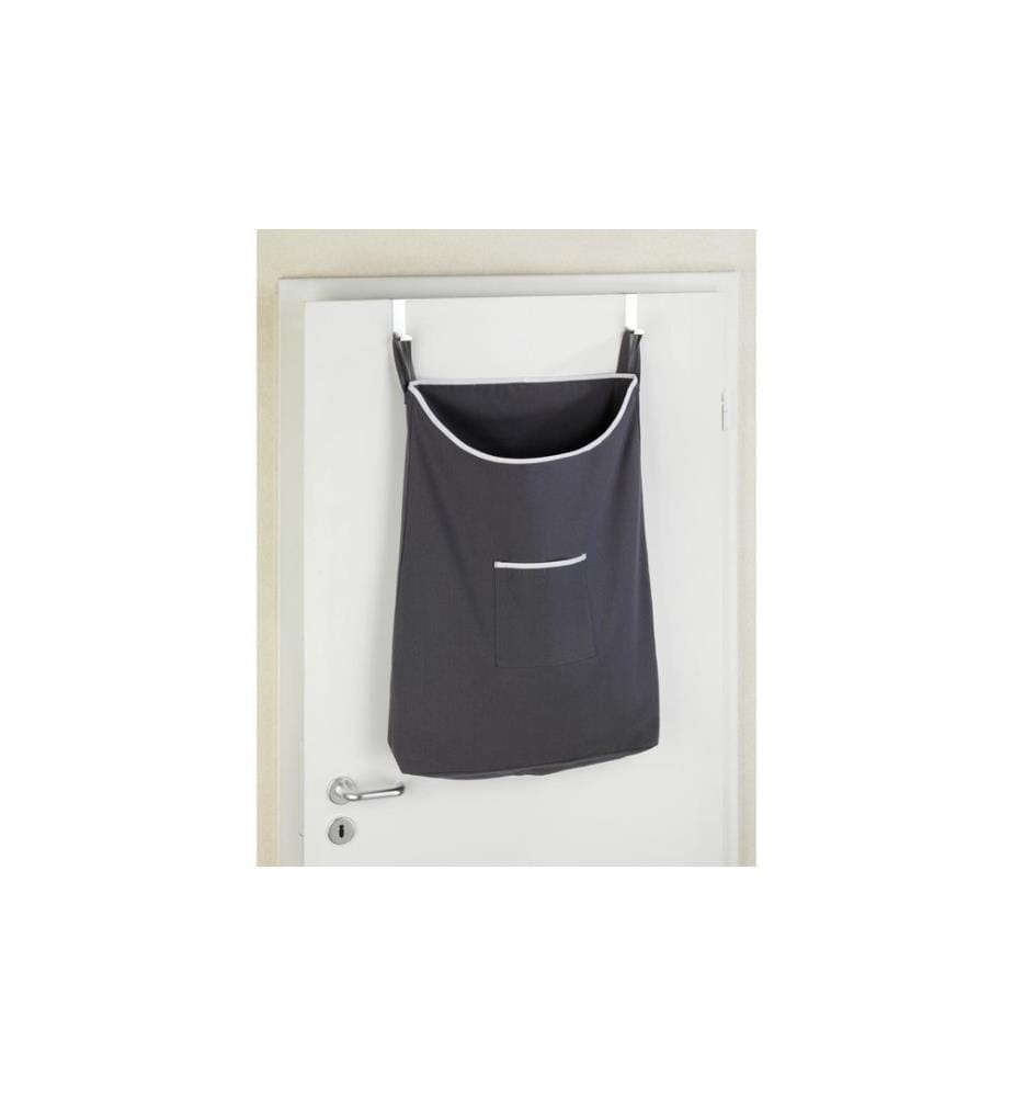 WENKO - Wäschesammler Canguro  65 l, Grau/Silber