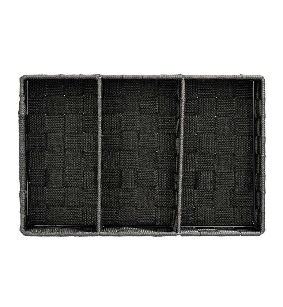 WENKO - Aufbewahrungskorb Adria 32 x 21 x 10 cm, Schwarz