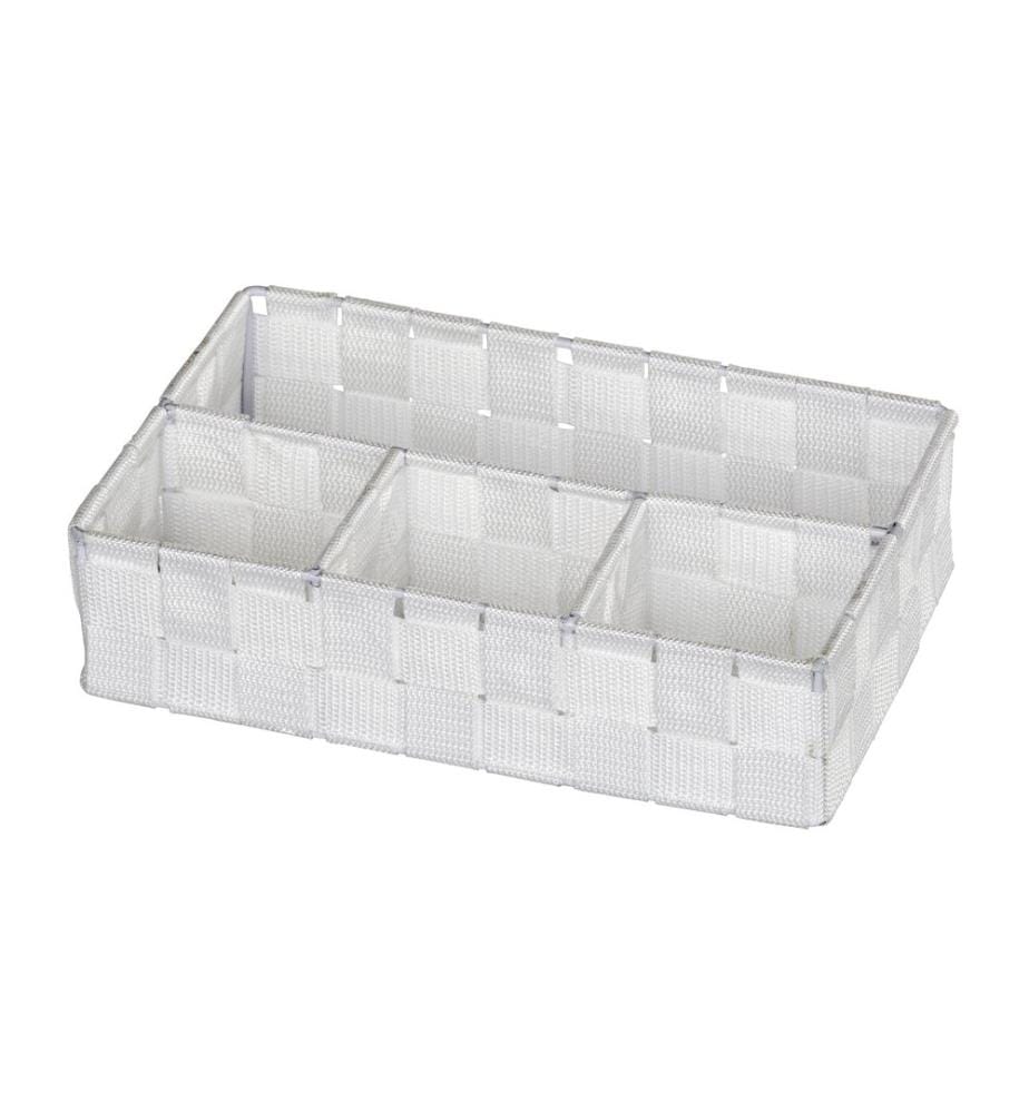 WENKO - Panier de rangement Adria 26 x 17 x 6,5 cm, Blanc