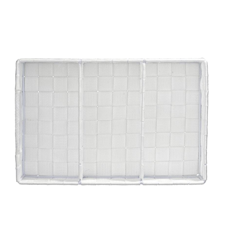 WENKO - Panier de rangement Adria 32 x 21 x 10 cm, Blanc