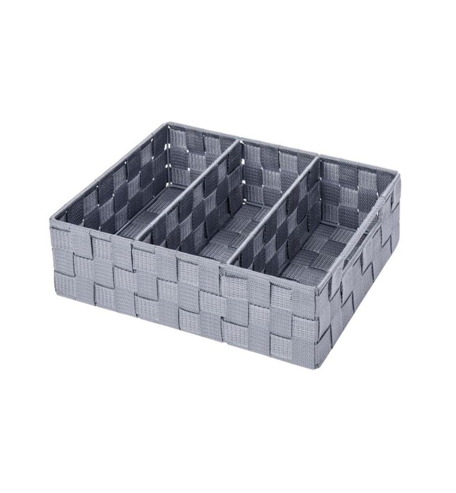 WENKO - Aufbewahrungskorb Adria 32 x 21 x 10 cm, Grau