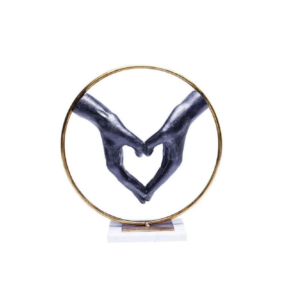 Kare Dekofigur Elements Heart Hand Polyresin