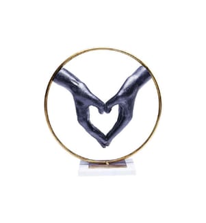 Kare Dekofigur Elements Heart Hand Polyresin