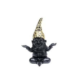 Kare Dekofigur Zwerg Meditation Schwarz/Gold