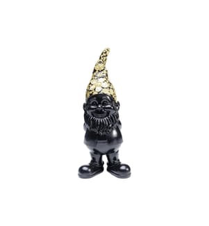 Kare Dekofigur Zwerg Stehend 30 cm, Schwarz/Gold