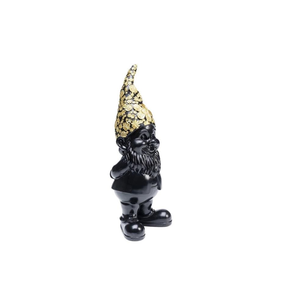 Kare Dekofigur Zwerg Stehend 30 cm, Schwarz/Gold