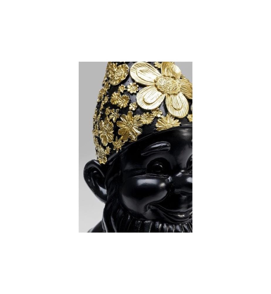 Kare Dekofigur Zwerg Stehend 30 cm, Schwarz/Gold