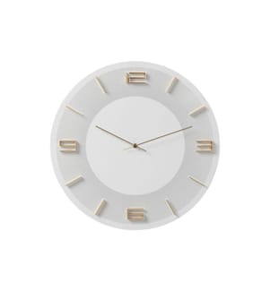 Kare Wanduhr Leonardo Ø 49 cm, Weiss