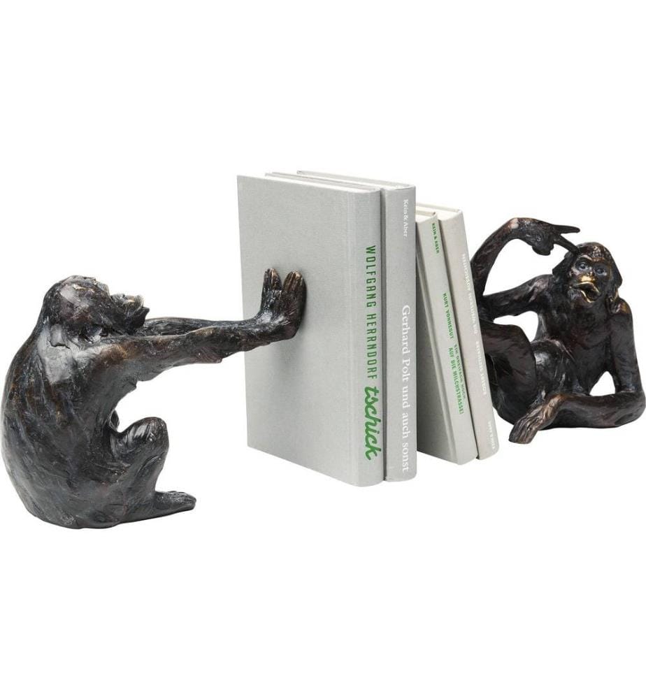 Kare Serre-livres Monkey Brun
