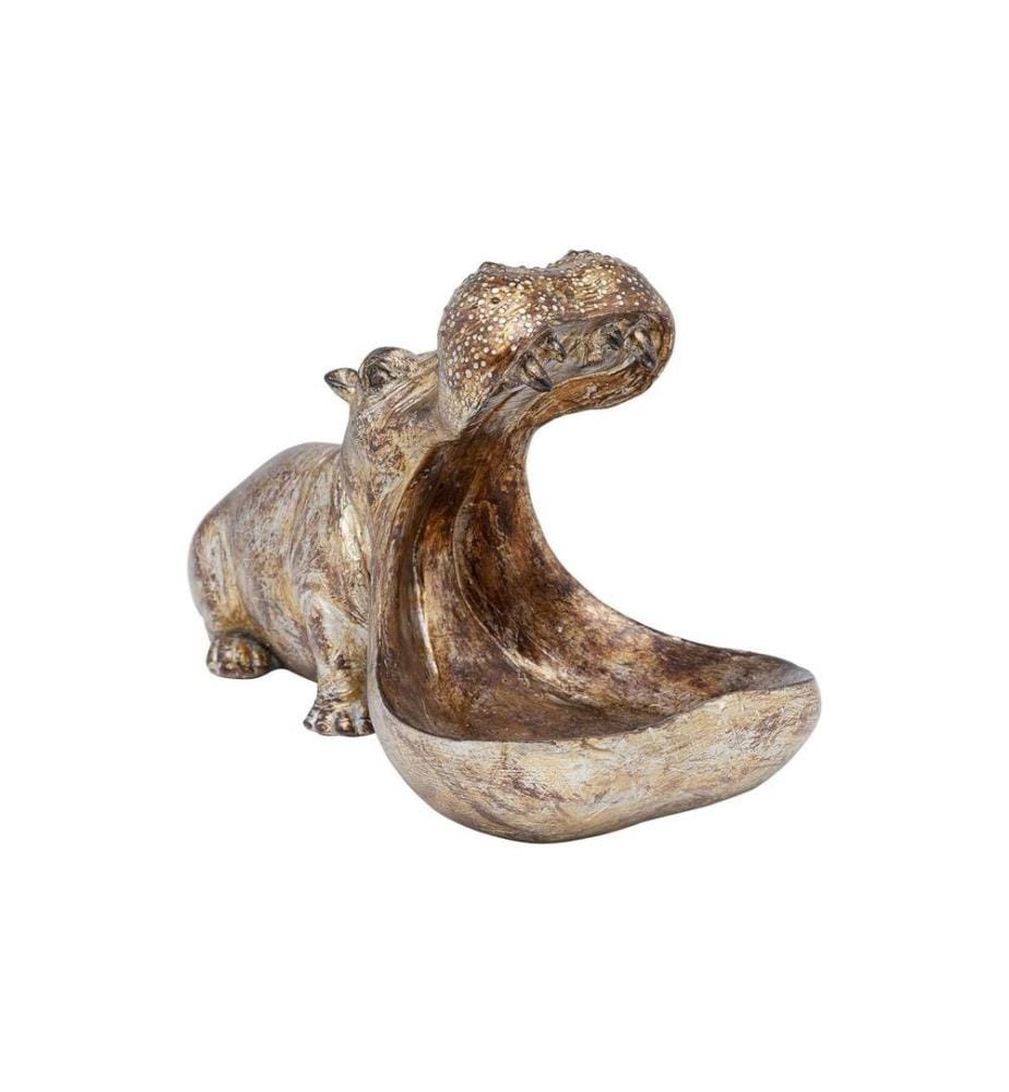 Kare Dekofigur Hungry Hippo Gold