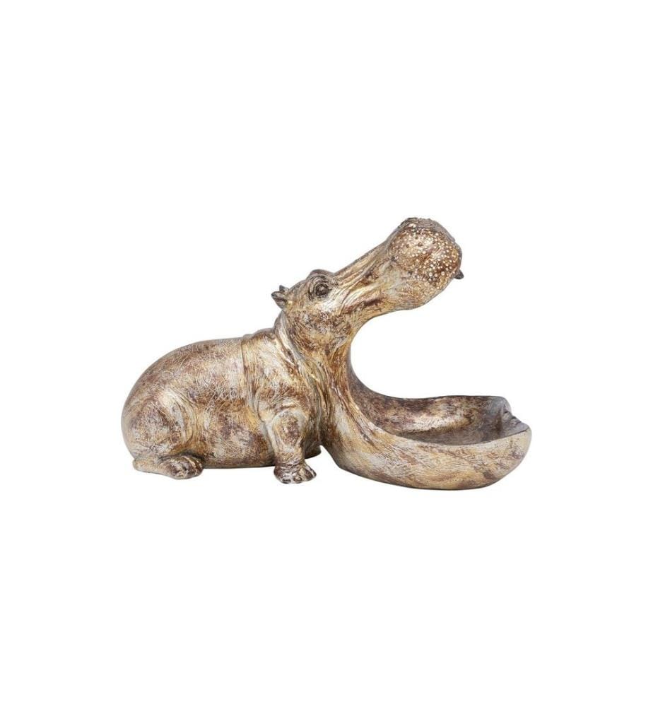 Kare Dekofigur Hungry Hippo Gold