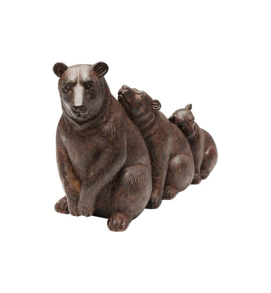 Kare Dekofigur Relaxed Bear Family Braun