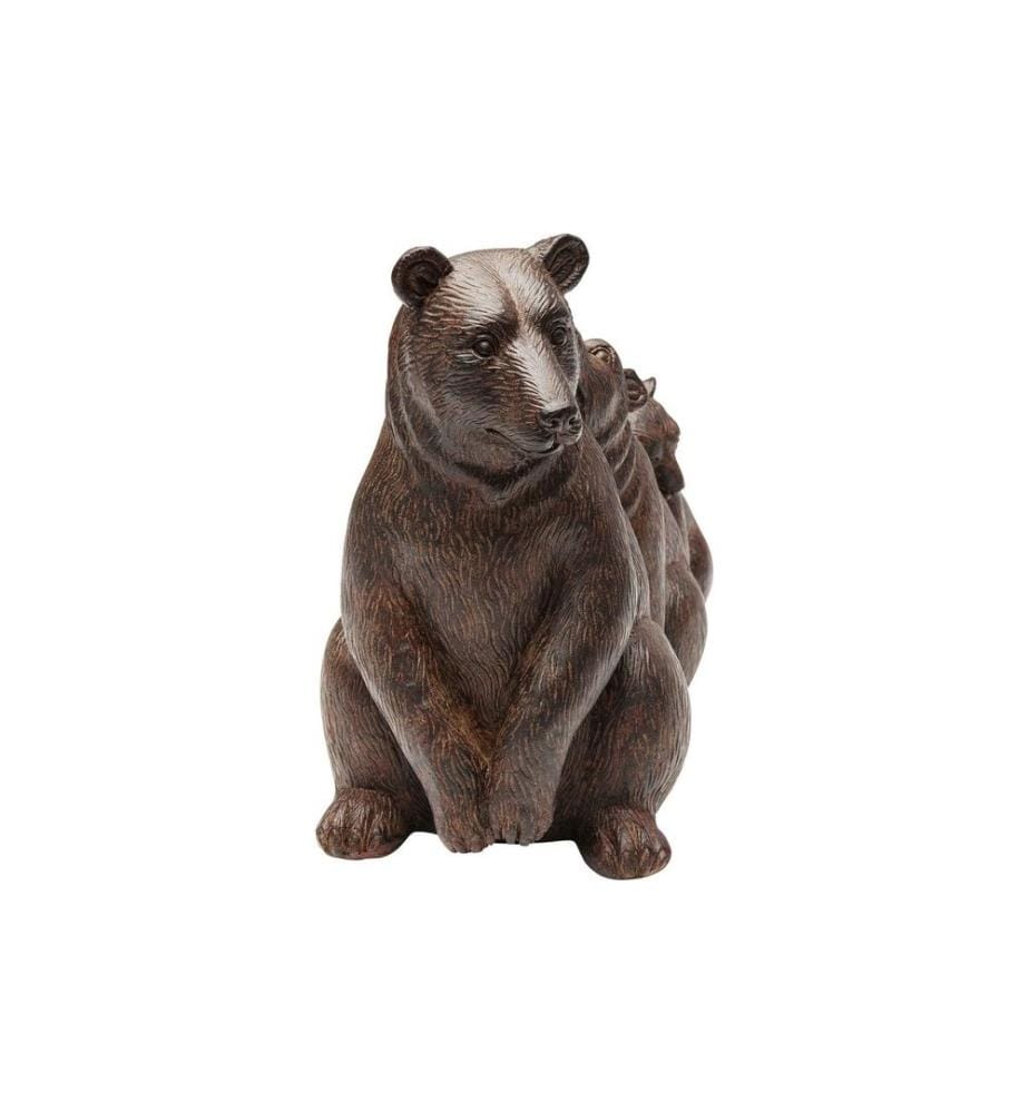 Kare Dekofigur Relaxed Bear Family Braun