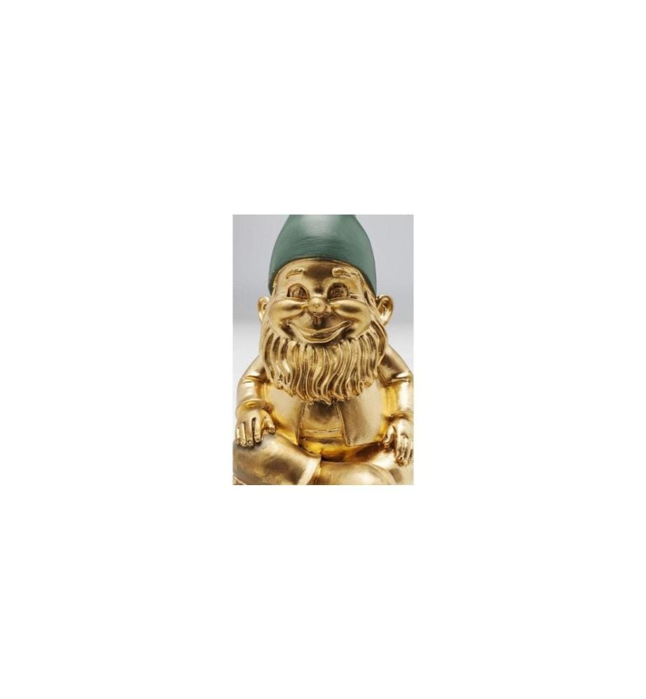 Kare Dekofigur Zwerg Sitting, Gold-Grün