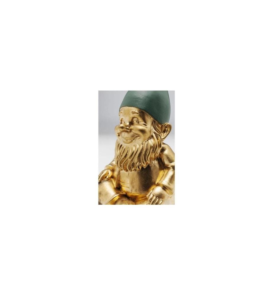 Kare Dekofigur Zwerg Sitting, Gold-Grün