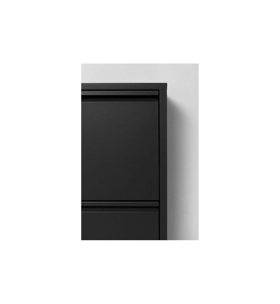 Kare Meuble à chaussures Caruso 5 portes, 50 x 170 cm, Noir