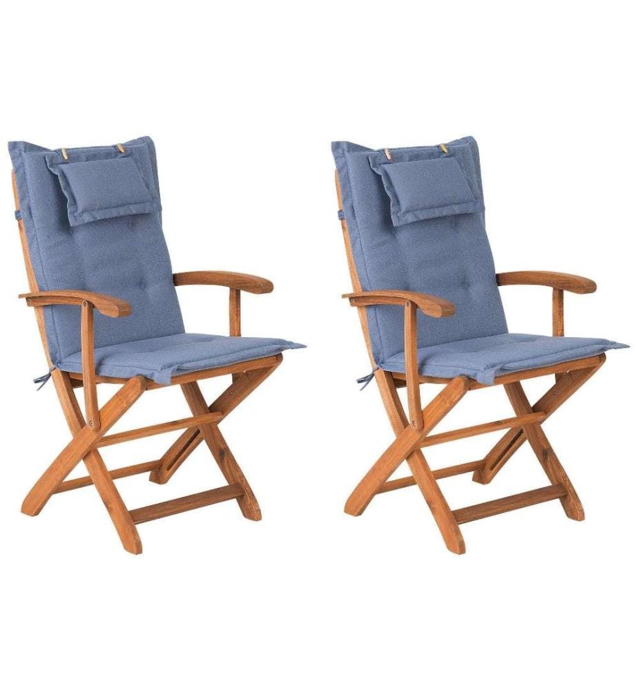 Chaise de jardin MAUI Acacia Bleu