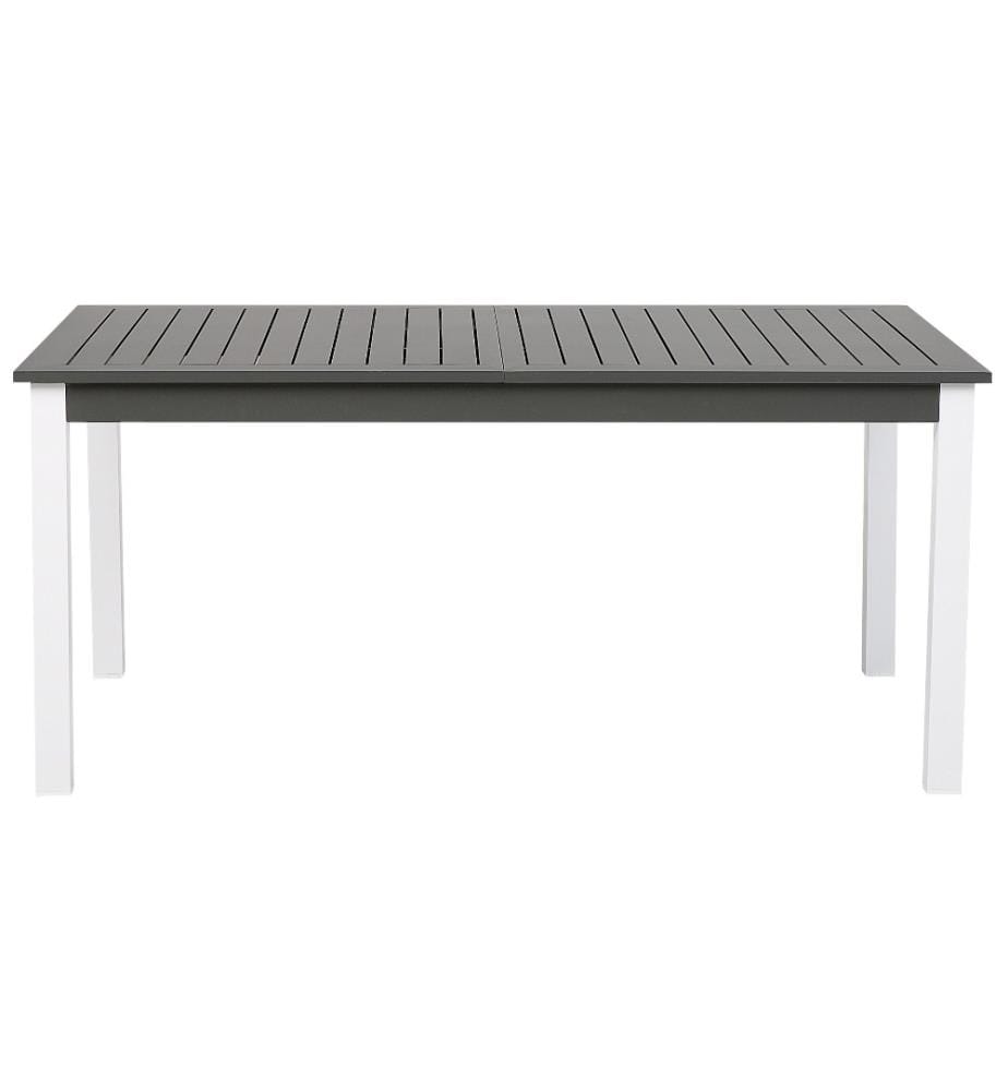 Table de salle à manger de jardin extensible PANCOLE 168/248 cm 100 cm Métal Gris