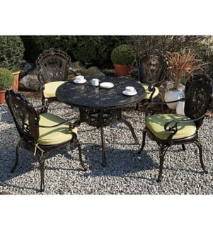 Tavolo da pranzo da giardino SAPRI 100 cm 100 cm Metallo Marrone scuro