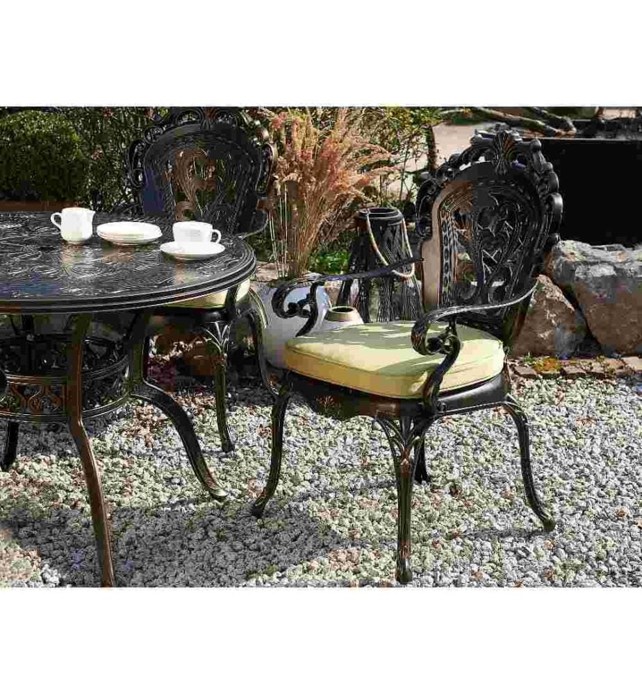 Set mit 2 Stühlen und Sitzkissen SAPRI Metall Dunkelbraun
