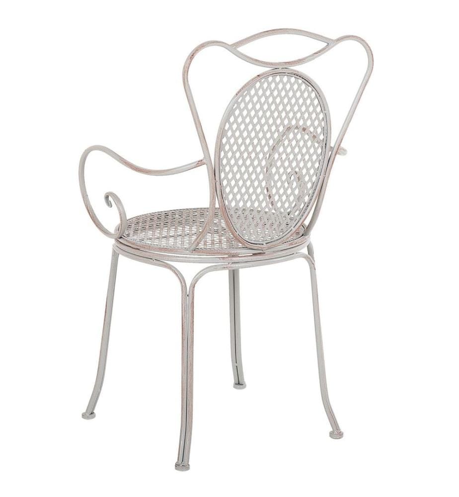 Gartenstuhl 2er Set CILENTO Metall Grau