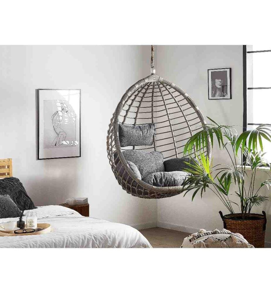 Fauteuil suspendu TOLLO Polyrotin Gris