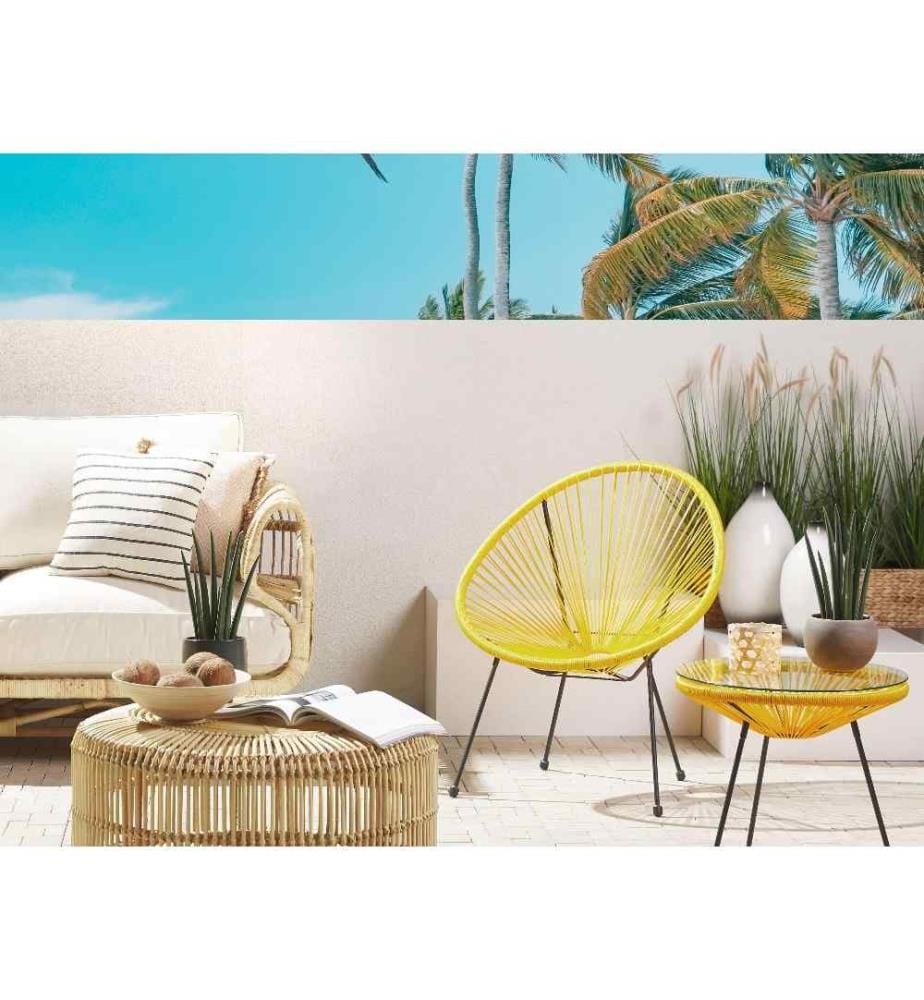 Chaise de jardin ACAPULCO II Polyrotin Jaune