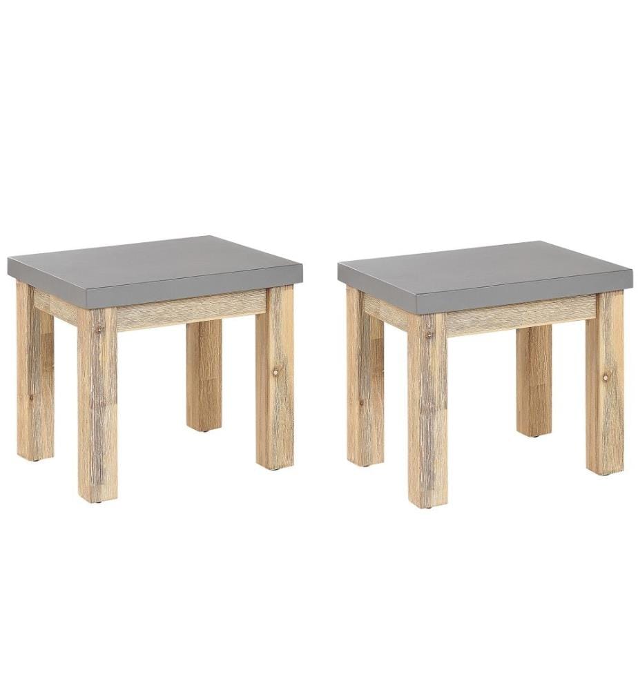 Gartenstuhl 2er Set OSTUNI Beton Grau