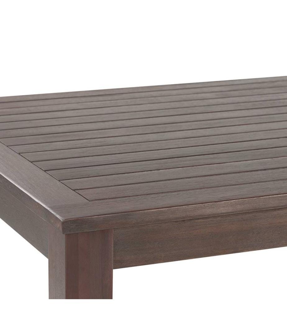 Gartentisch TUSCANIA 180 cm 100 cm Eukalyptusholz Dunkelbraun