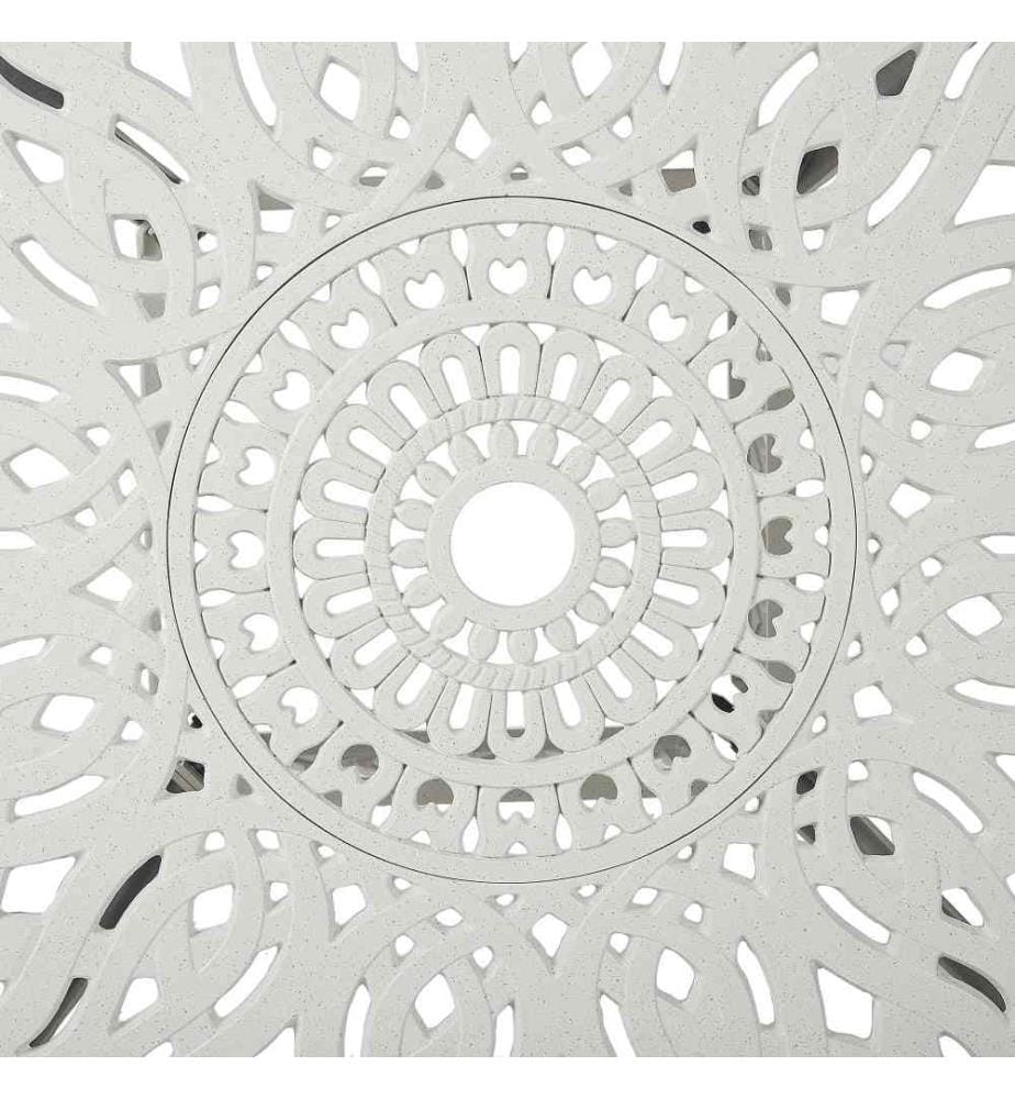 Outdoor Bistrotisch ANCONA 90 cm 90 cm Metall Cremeweiss