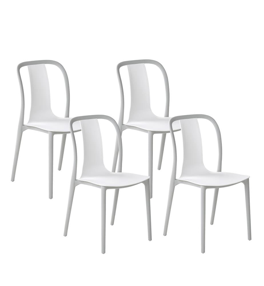 Lot de 4 chaises de jardin SPEZIA Blanc