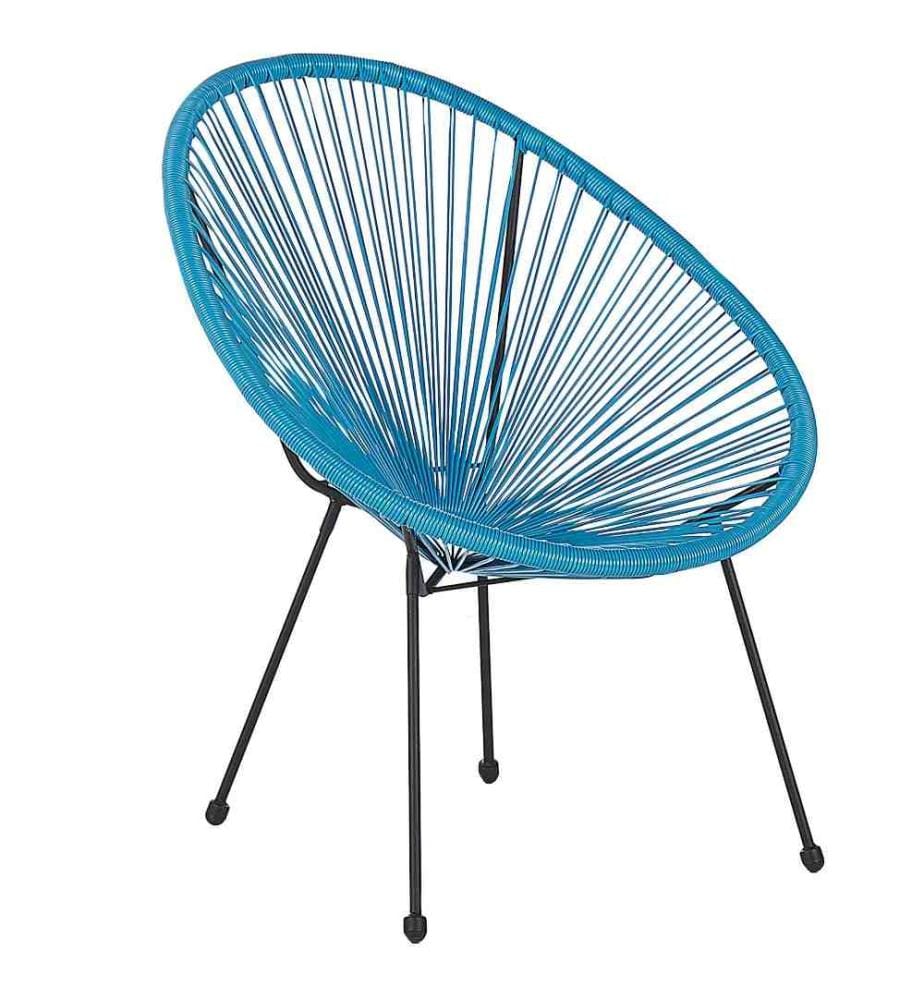 Gartenstuhl 2er Set ACAPULCO II Polyrattan Blau